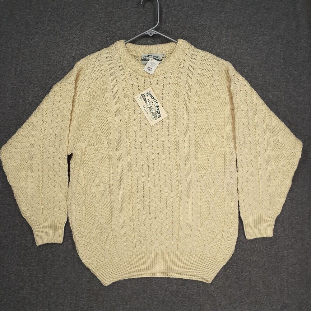 Aran Crafts Cream Cable Knit Sweater